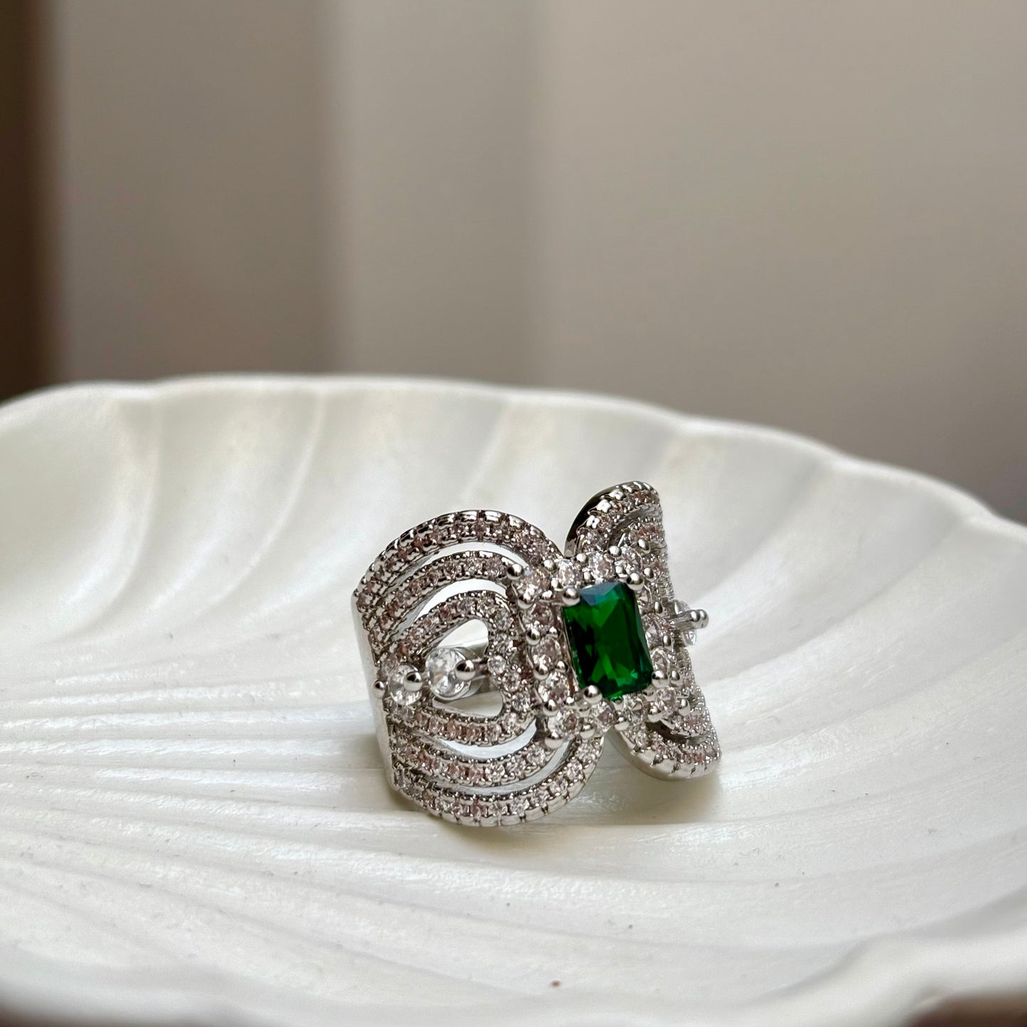 Statement Emerald Ring