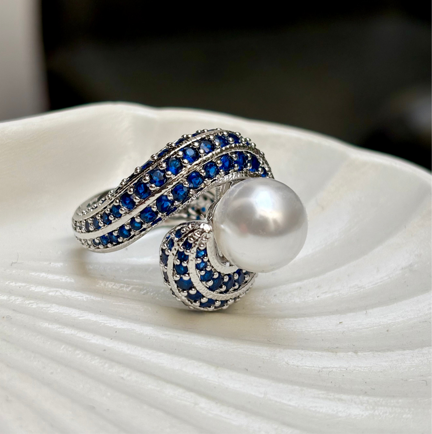 Blue Zirconia Ring