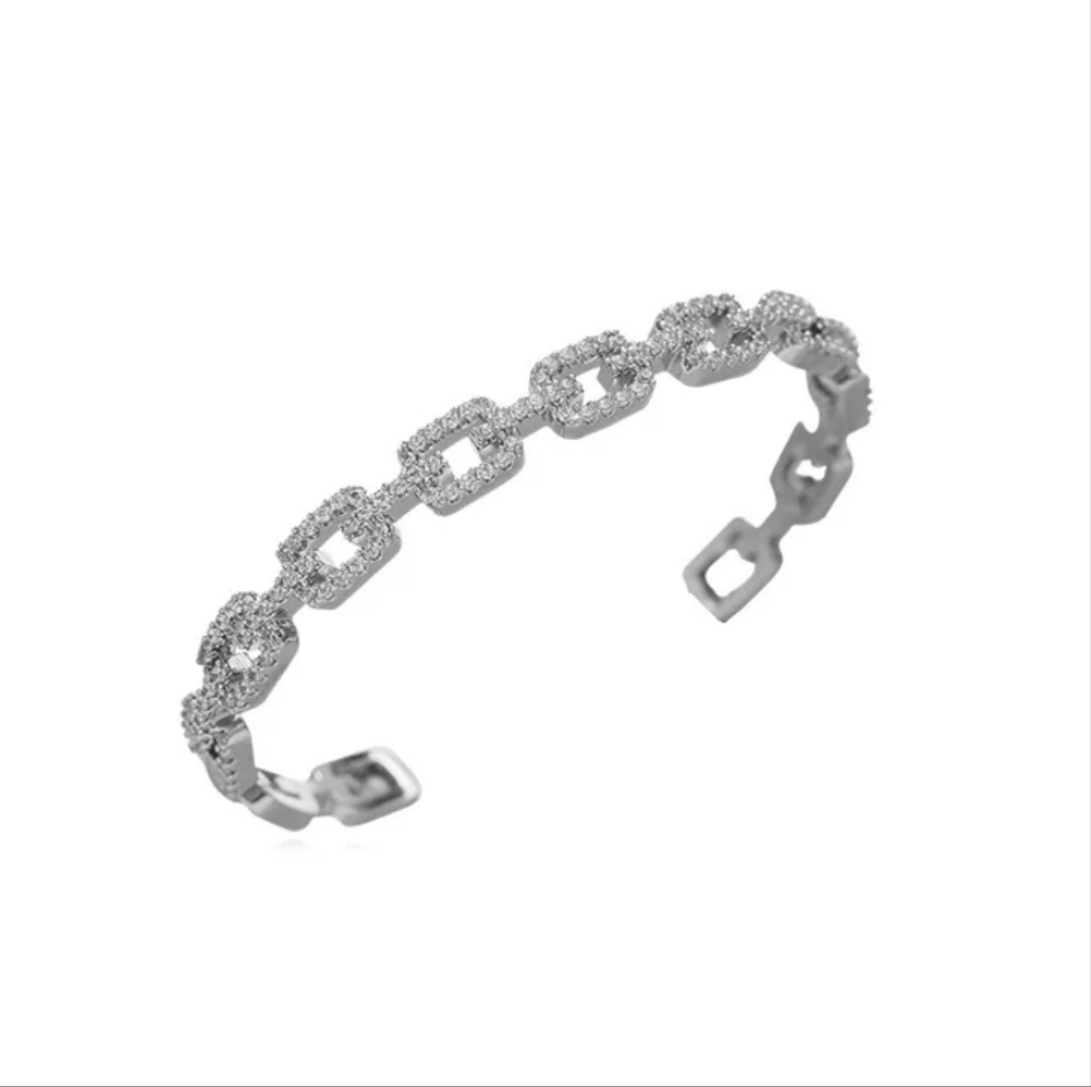 Premium Zirconium Bracelet Silver