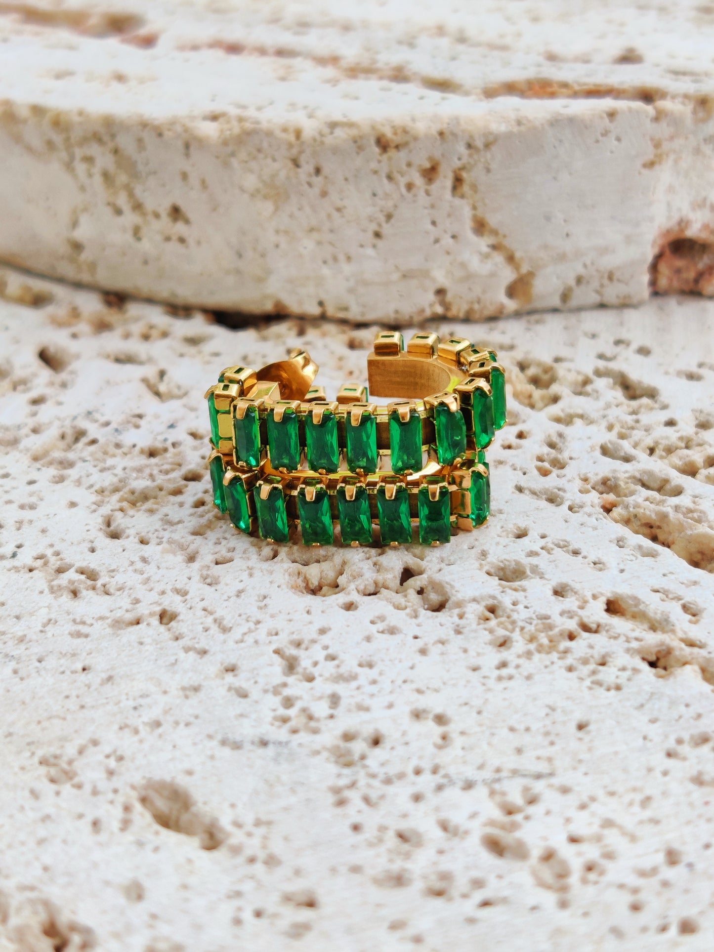 Green Zircon Hoops