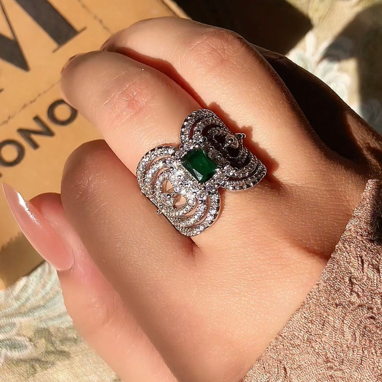 Statement Emerald Ring