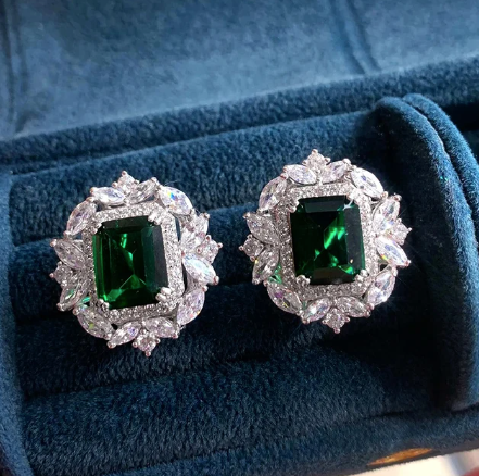 Green Stone Earrings