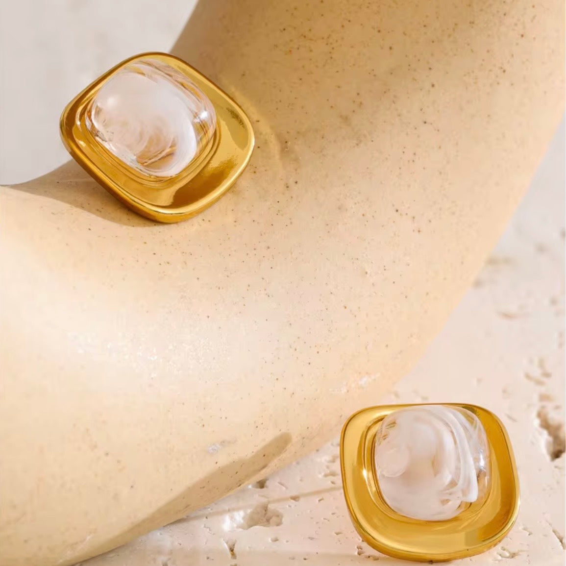 Square Frosted Studs