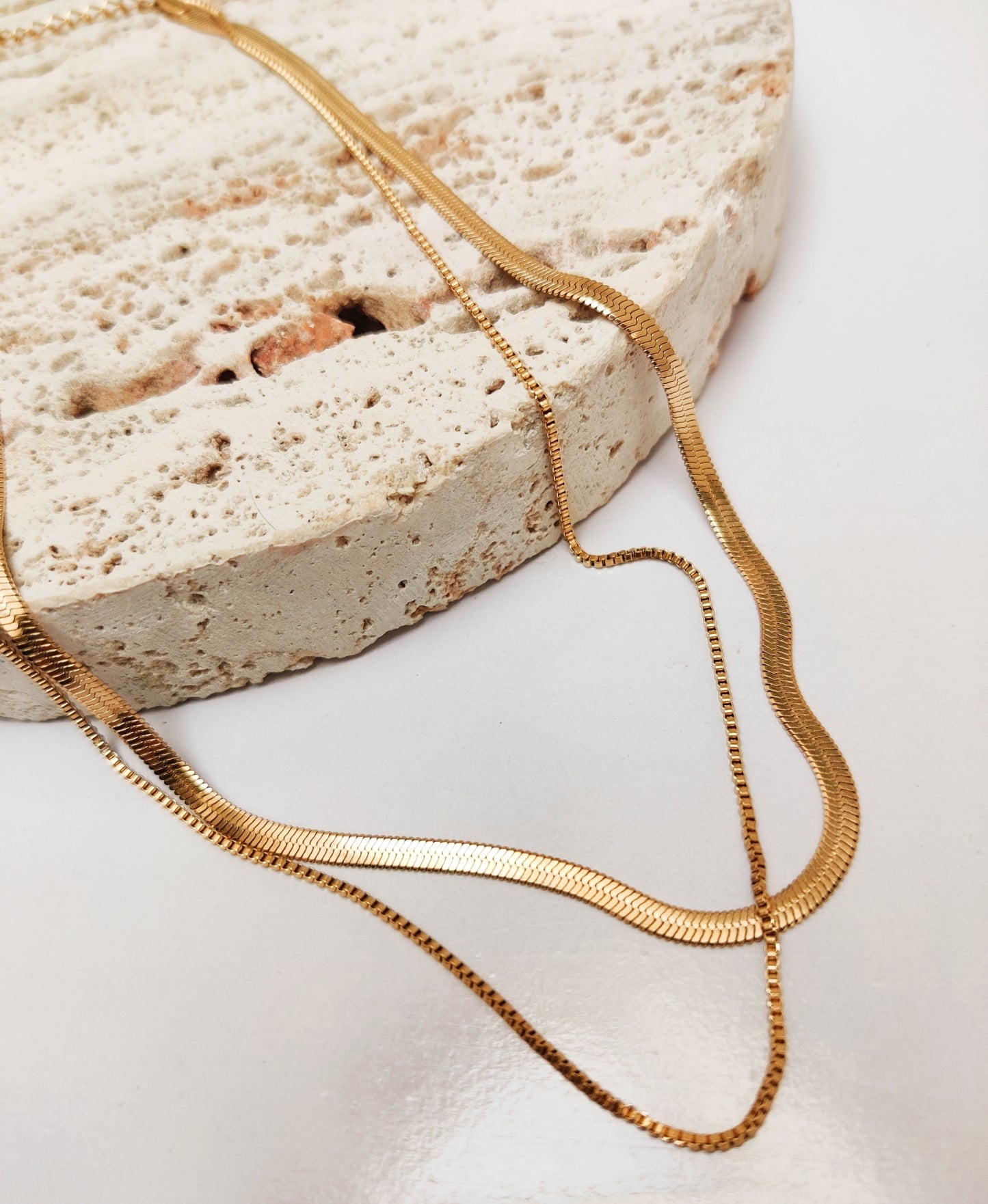 Chunky Gold Double Necklace