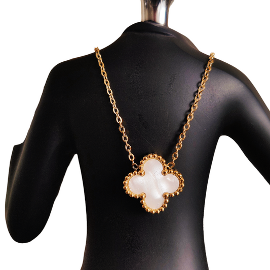 Premium Clover Necklace White