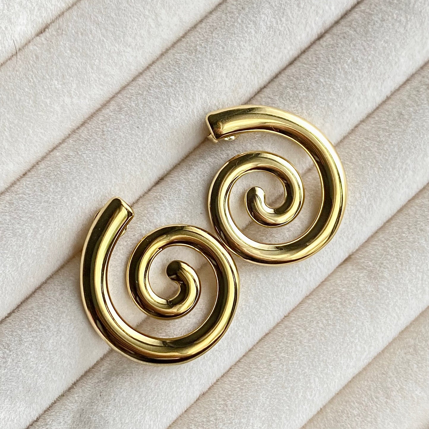 Gold Spiral Earrings