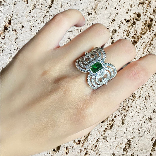 Statement Emerald Ring