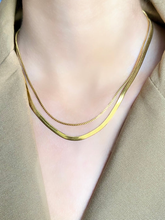 Chunky Gold Double Necklace