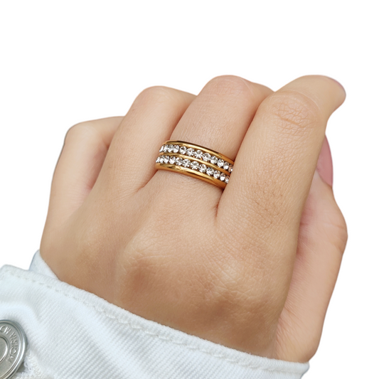 Gold Zircon Ring