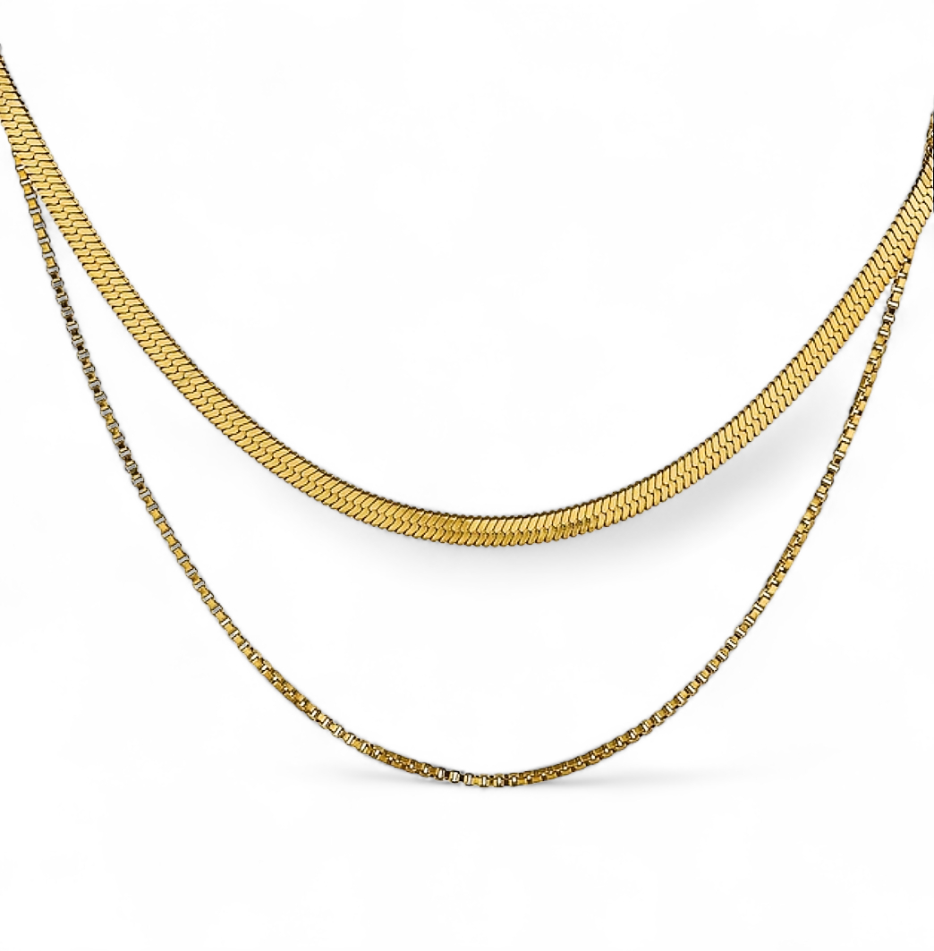 Chunky Gold Double Necklace