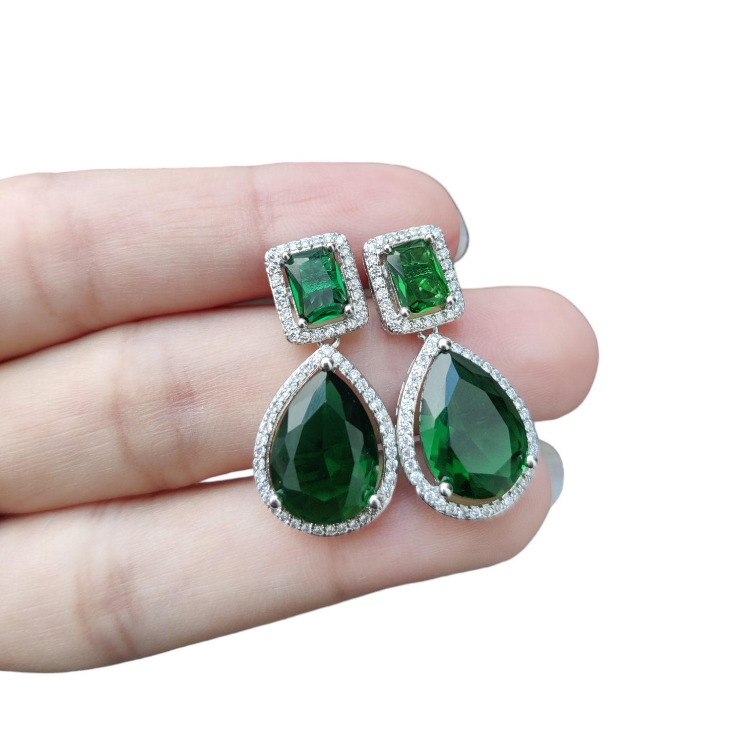 Classic Green Earrings