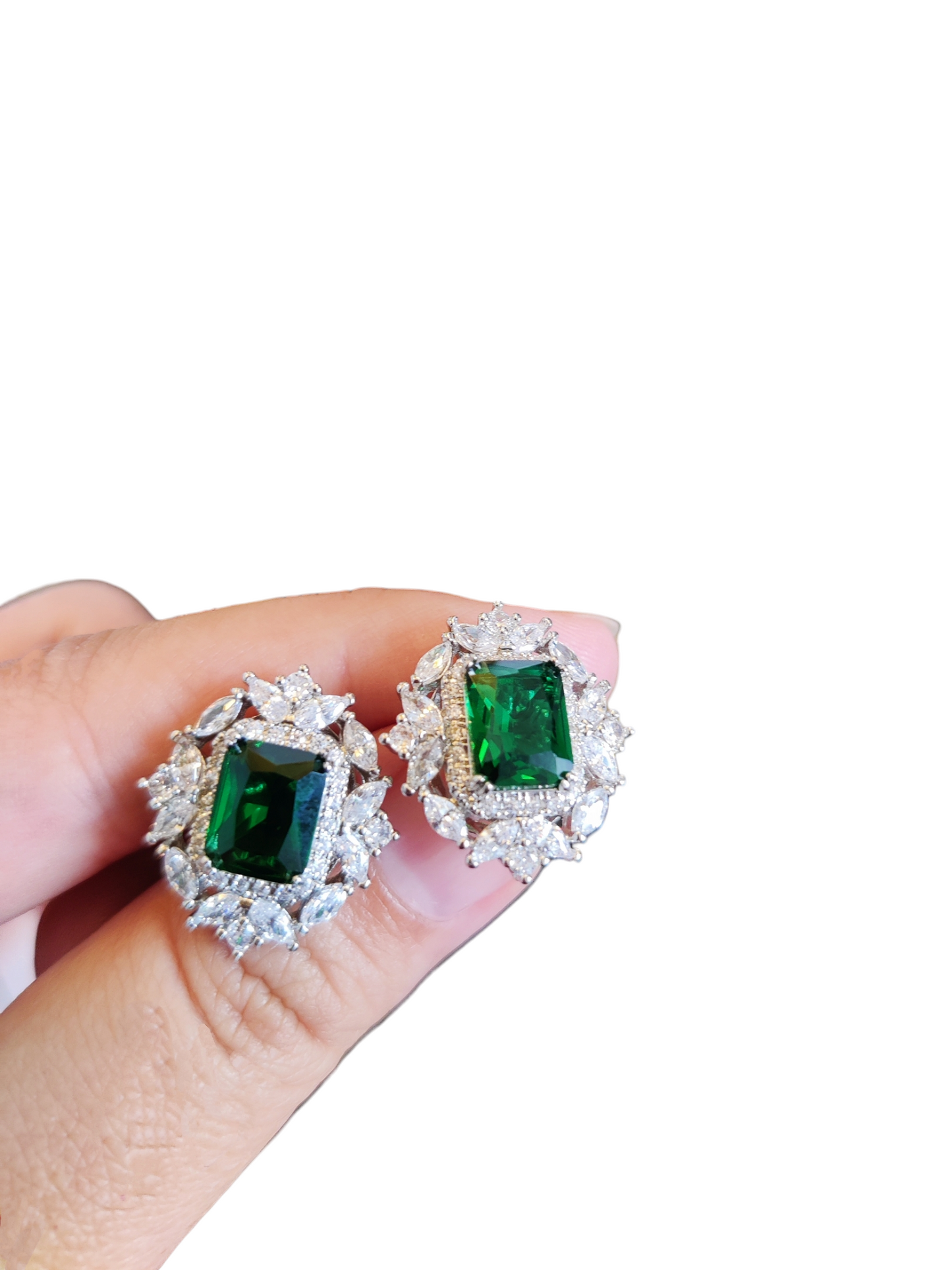 Green Stone Earrings