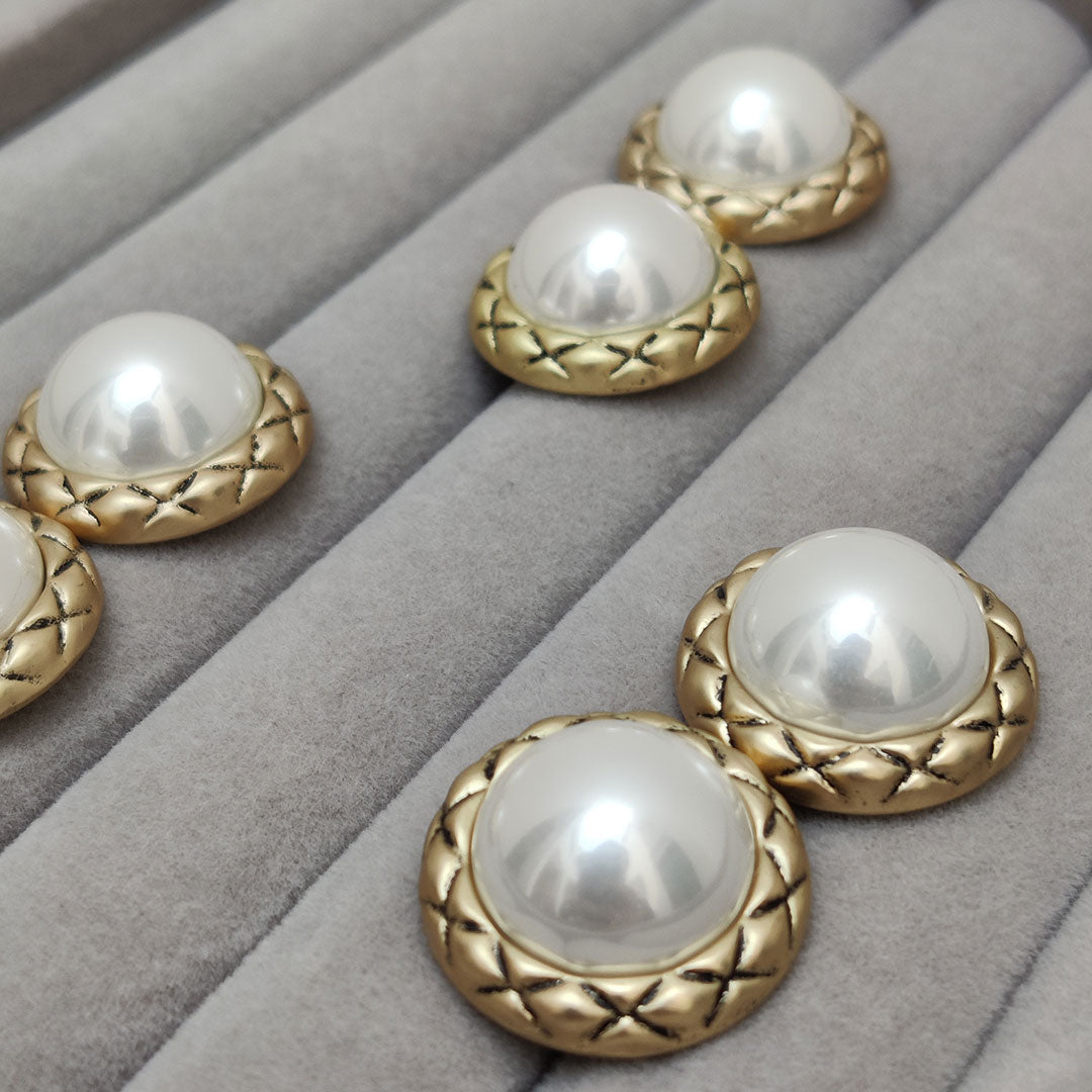 Gold Pearl Studs