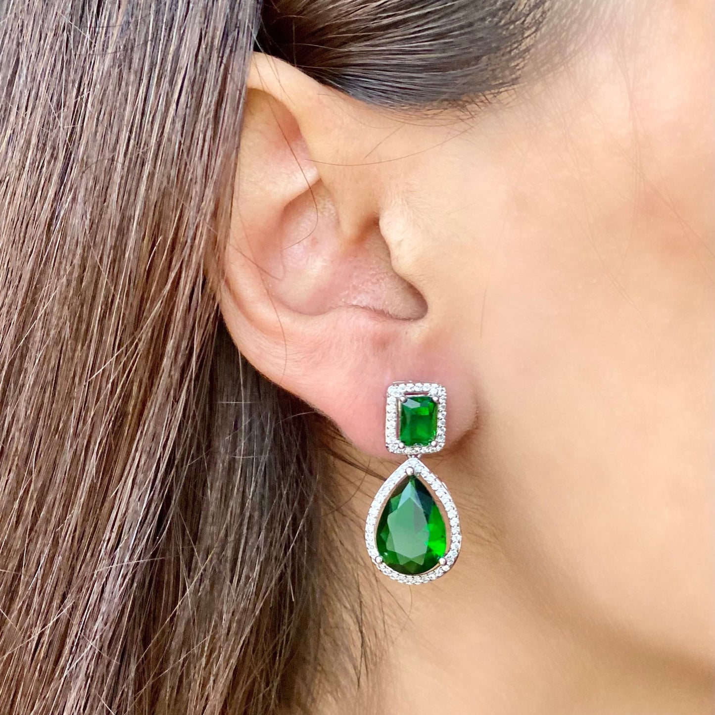 Classic Green Earrings