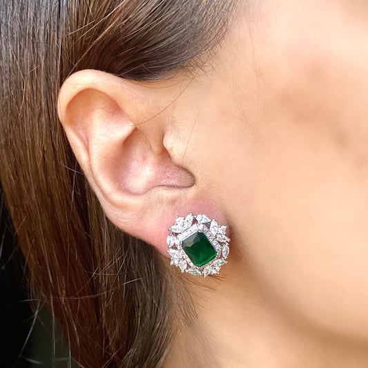 Green Stone Earrings