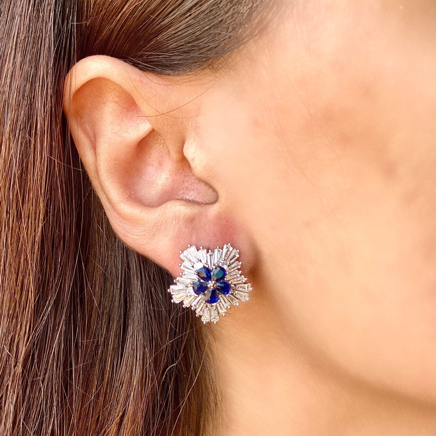 Blue Zirconium Earrings